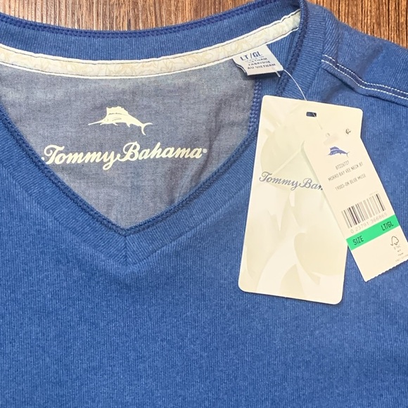 NWT Tommy Bahama V Neck Shirt Golf Pullover Men’s Large NWT - Picture 6 of 8